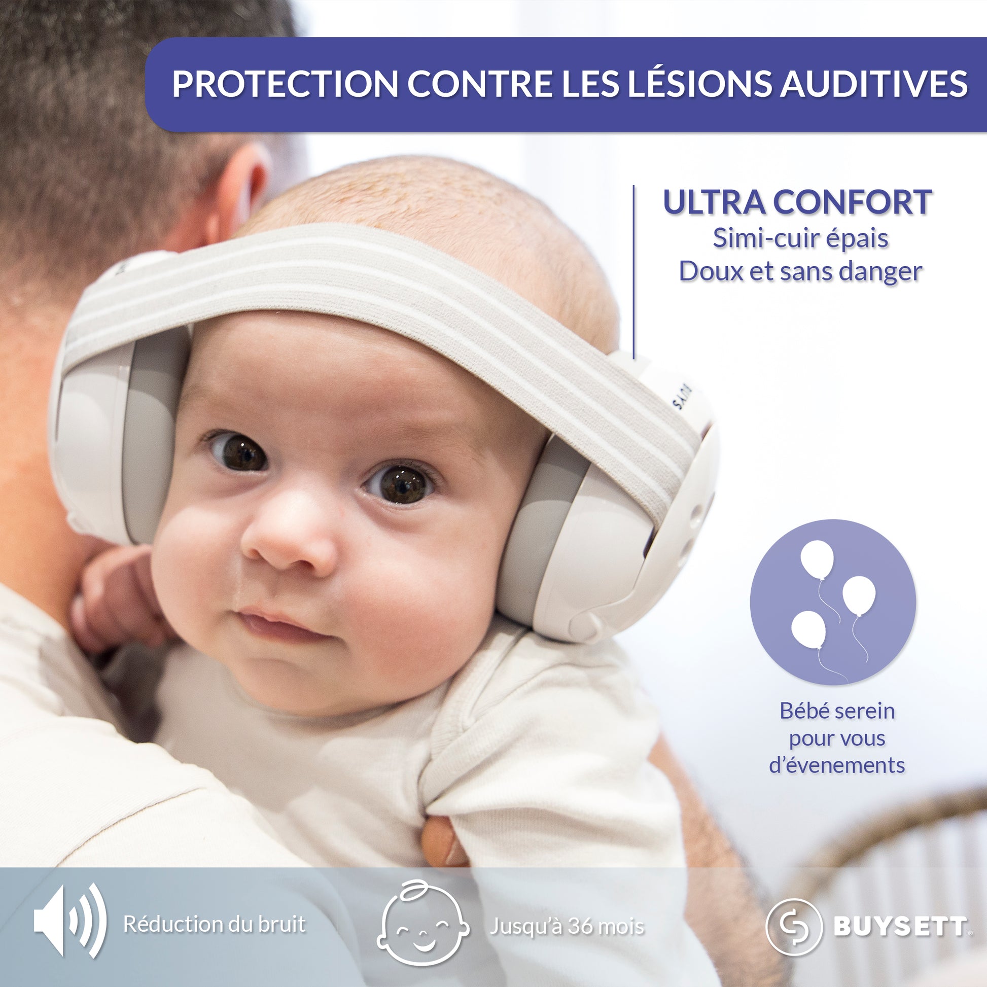 Casque Anti Bruit pour Bébé ultra confortable